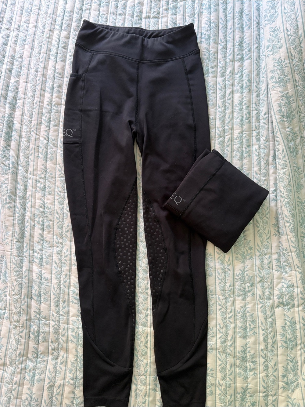2 PAIRS- Black EQ Winter Full Seat Riding Tights